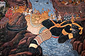 Detail from a mural painting with a 'Ramakien' motif - Thai version of the Indian Ramayana - from the temple complex of the Emerald Buddha, Bangkok (late 18th century) 